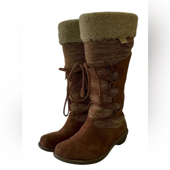 UGG Australia Torrey Woven
Winter Boots Women’s Size 8
39 Brown Leather Wool - Picture 2 of 11